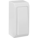 Pulsador estrecho 10A 250V 33x70x25mm blanco