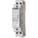 Telerruptor modular/ interruptor unipolar 1NA 16A SERIE 20, montaje carril 35mm, 12V DC, contactos AgNi