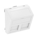 Marco para módulo conexión tipo-F 45x45mm PC blanco