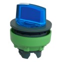 Cabeza selector FLUSH luminoso azul 2 posiciones retorno izquierda