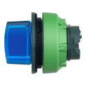 Cabeza selector FLUSH luminoso azul 2 posiciones retorno izquierda