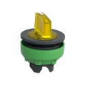 Cabeza selector FLUSH luminoso amarillo 3 posiciones retorno izquierda-centro