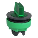 Cabeza selector FLUSH luminoso verde 3 posiciones retorno centro