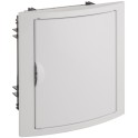 Caja de distribución de empotrar de 8 elementos 205x233x72mm marco y puerta blancos