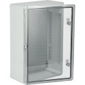 Armario estanco termoplástico 400x600x200mm IP65, IK10, protección UV, puerta lisa (transparente)