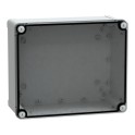 Caja industrial ABS 291x241 107mm tapa transparente