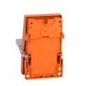 Interruptor pedal metálico con 1 posición 1 CC+CA naranja