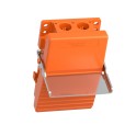 Interruptor pedal metálico con 1 posición 1 CC+CA naranja