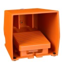 Interruptor pedal con 2 posiciones CC+CA naranja