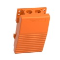 Interruptor pedal metálico con 2 posiciones 2 CC+CA naranja