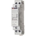 Telerruptor modular/ interruptor unipolar 1NA 16A SERIE 20, montaje carril 35mm, 12V DC, contactos AgNi (emb.1u)