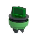 Cabeza selector FLUSH luminoso verde 2 posiciones retorno izquierda