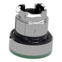 Cabeza pulsador luminoso lente ranurada verde LED