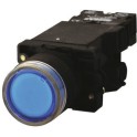 Pulsador plastico luminoso conexión directa 1NO azul Ø22mm 220/240V 50/60Hz