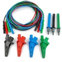 Conjunto 4 cables, 4 cocodrilos y 3 puntas de prueba