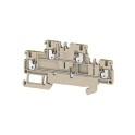 Borne de paso doble piso A2T 1.5 FT-PE PUSH IN 1,5mm² 500V 16A beige oscuro