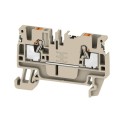 Borne de paso A2C 2.5 DL PUSH IN 2,5mm² 800V 24A beige oscuro