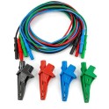 Juego 4 cables + 4 cocodrilos KITGSC4 negro/azul/verde/rojo