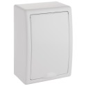 Caja de distribución de superficie de 4 elementos 150x225x95mm precintable color blanco