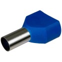 Terminal puntera hueca doble 14mm 2x16mm² azul (Bolsa 50u)