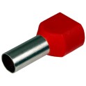 Terminal puntera hueca doble 14mm 2x10mm² rojo (Bolsa 50u)