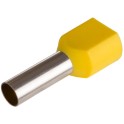 Terminal puntera hueca doble 14mm 2x6mm² amarillo (Bolsa 50u)