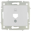 Tapa + chasis para toma de datos RJ45 sin conector de empotrar sin marco blanco