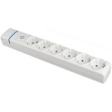 Base múltiple de 6 tomas 2P+T 16A 250V con interruptor luminoso