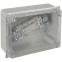 Caja tapa 153x110x65 gris con tapa transparente