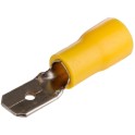 Terminal lengüeta 0,8x6,35mm de 4 a 6mm² amarillo (Bolsa 50u)