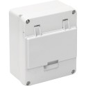 Caja estanca de distribución de 6 elementos IP54 IK07 145x165x84mm laterales lisos precintable cierre con tornillos 1/4  blanc