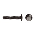 Tornillo para aluminio cabeza baja FST 3.5x13mm cincado negro