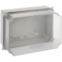 Caja estanca ciega 220x170x140 gris tapa fumé