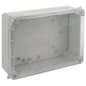 Caja 220x170x80 tornillo 1/4 c/tapa transparente