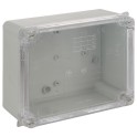 Caja 160x135x70 tornillo 1/4  con tapa transparente