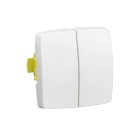 Interruptor doble / conmutador / pulsador OTEO 10A componible blanco