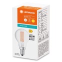 Lámpara LED Classic P 40 Filament V 4W 827 Clear E14