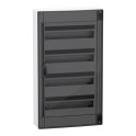 Caja de superficie PrismaSeT XS 18 módulos 4 filas puerta ahumada