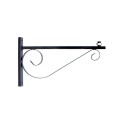 Brazo forja para farol Villa acero negro 60cm 600x350mm