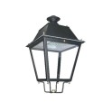 Farol LED Villa 40W 3000K 390x390x710mm IP65 IK10 acero chapa negro