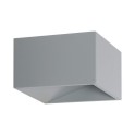 Aplique LED Ari Plata 6W Iluminación bidireccional 3000K 100x100x60mm plata