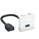 Toma multimedia USB 3.0 MTG-U3A F blanco