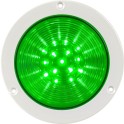 Luminaria emergencia R4 LED verde 24V CC/CA blanco