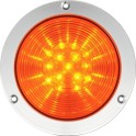 Luminaria emergencia R4 LED ámbar 24V CC/CA cromo