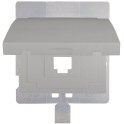 Tapa articulada para RJ45 IP44 serie Iris aluminio mercurio