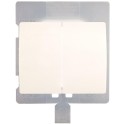 Juego teclas doble interruptor / doble conmutador serie Iris IP44 blanco