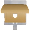 Tapa articulada para RJ45 IP44 serie Iris dorado odisea