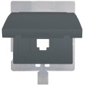 Tapa articulada para RJ45 IP44 serie Iris acero neptuno