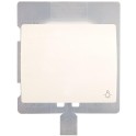 Tecla pulsador luz serie Iris IP44 blanco