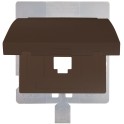 Tapa articulada para RJ45 IP44 serie Iris chocolate